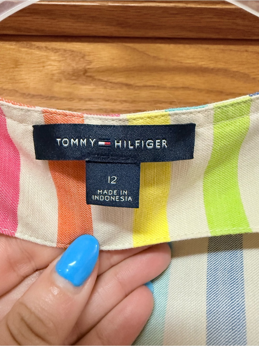 Tommy Hilfiger Striped Pastel Wrap Dress - Picture 4 of 5